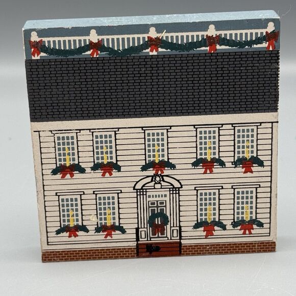 1989 Cats Meow New England Christmas Series Hunter House Faline Shelf Sitter - Picture 1 of 6